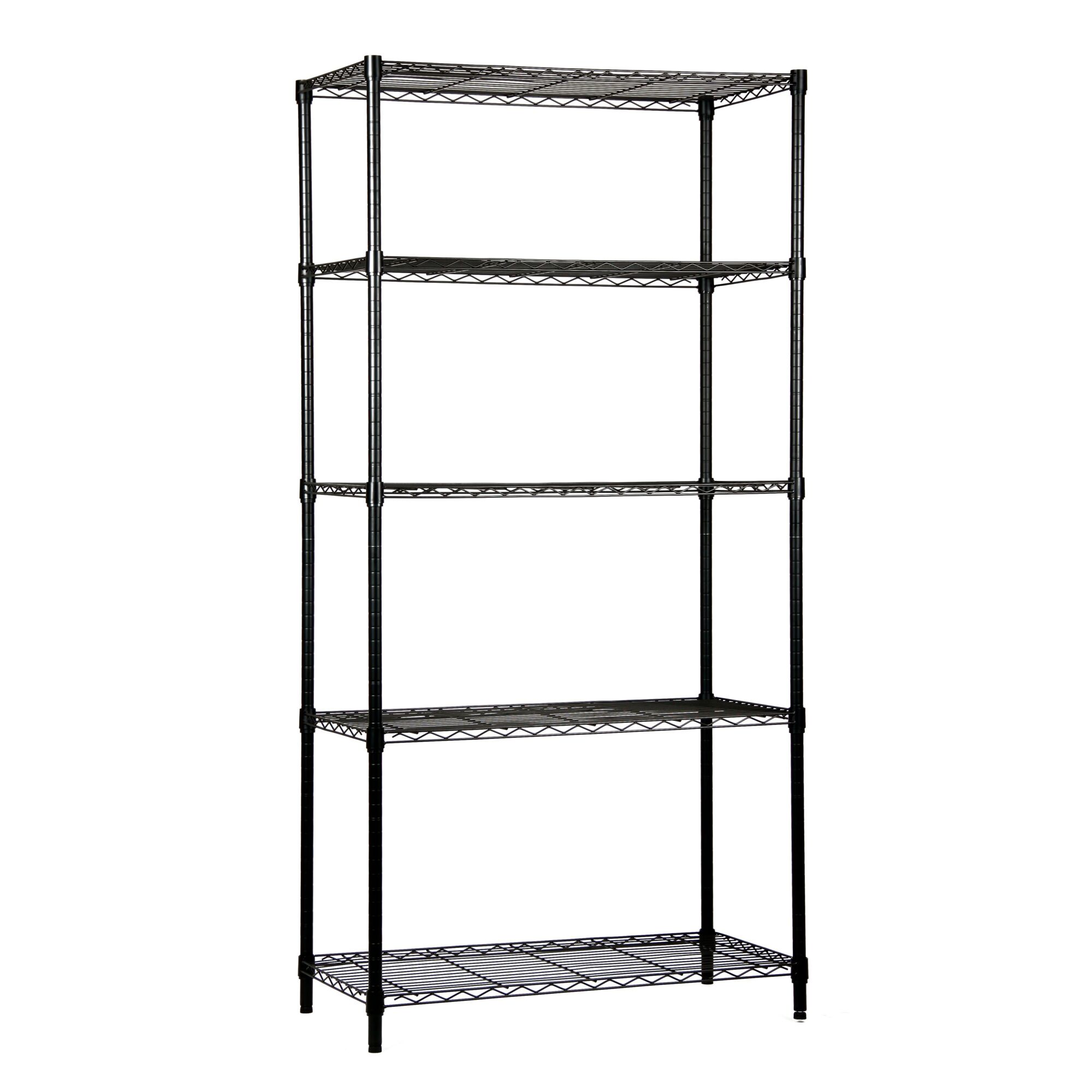 Quantum Storage, Wire 5 Shelf Starter Kit Black 74in., Height 74 in, Width 18 in, Depth 54 in, Model# WR74-1854BK-5